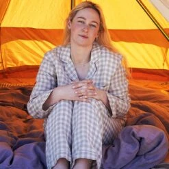 Mushroom Gingham Pajama Shirt -Piglet Piglet in Bed Womens Mushroom Gingham Pyjama Trouser Set Lifestyle 1 035b90a4 4622 4b27 a2d0 0c83141f803e