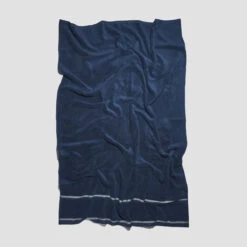 Moonlit Blue Bath Sheet -Piglet PigletinBed BathroomCollection BathSheet MoonlitBlue 2 greyBG