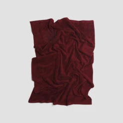 Merlot Organic Cotton Bath Sheet -Piglet PigletinBed BathroomCollection OrganicCottonBathSheet Merlot 2 GreyBG