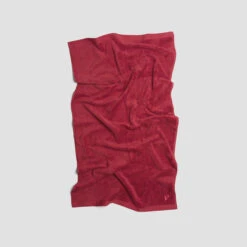 Mineral Red Organic Cotton Bath Towel -Piglet PigletinBed BathroomCollection OrganicCottonBathTowel MineralRed 2 GreyBG