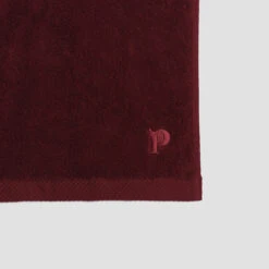 Merlot Organic Cotton Bath Sheet -Piglet PigletinBed BathroomCollection OrganicCottonDetail Merlot 1 GreyBG