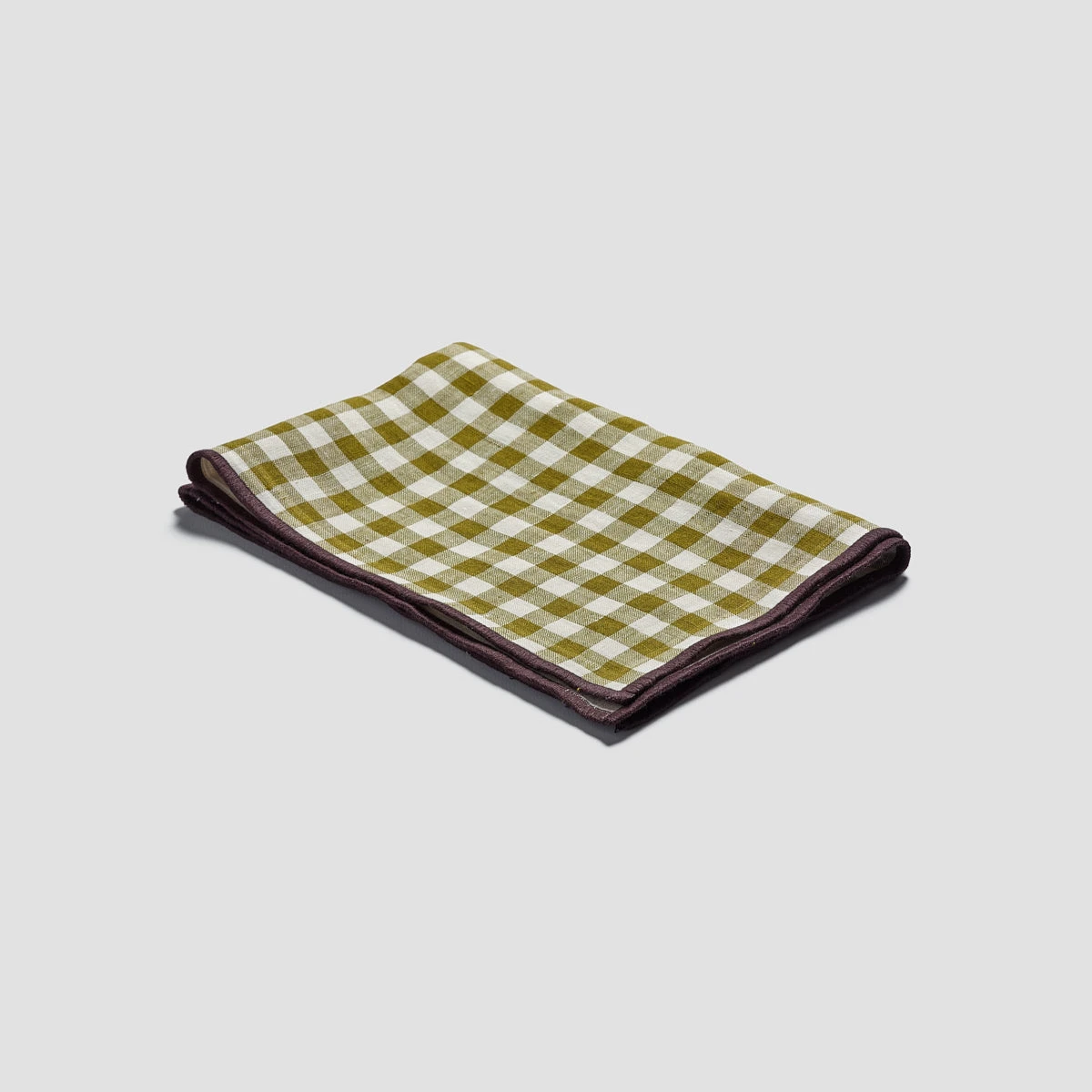 Botanical Green Gingham Linen Placemat Set Of 4 4 Botanical Green Gingham Linen Placemat Set Of 4 - Image 2