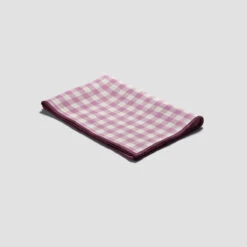 Orchid Gingham Linen Placemat Set Of 4 -Piglet PigletinBed GinghamLinenPlacemat Orchid 1 greyBG