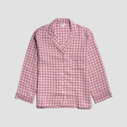Orchid Gingham Linen Pajama Set -Piglet PigletinBed GinghamShirt Orchid 1 greybg 249c966f a7aa 40a6 83a8 3e80a4018ee5 1