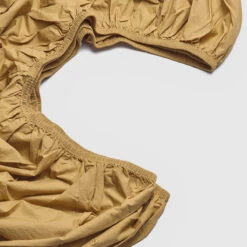 Butterscotch Washed Cotton Percale Bedtime Bundle 18 Butterscotch Washed Cotton Percale Bedtime Bundle -Piglet PigletinBed LinenFittedSheet Butterscotch 2 greyBG