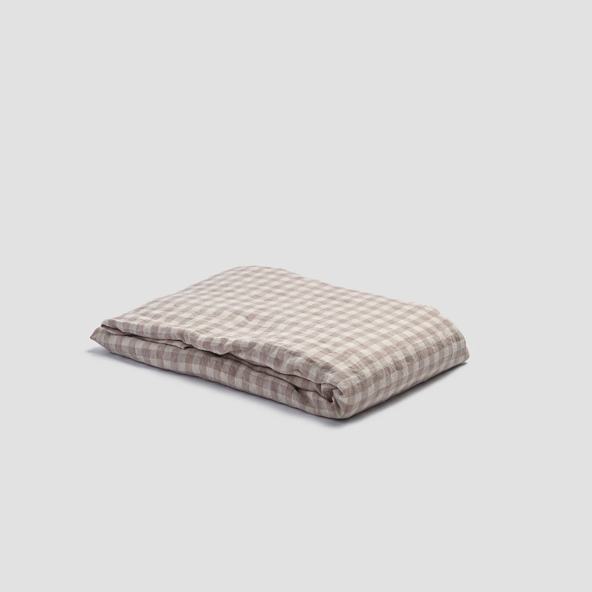 Mushroom Gingham Linen Sheet Set 7 Mushroom Gingham Linen Sheet Set - Image 5