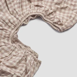 Mushroom Gingham Linen Sheet Set 12 Mushroom Gingham Linen Sheet Set -Piglet PigletinBed LinenFittedSheet MushroomGingham 2 greyBG 4176ff61 81bb 4e9f be12 48e2c5dd22fc