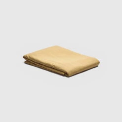 Butterscotch Washed Cotton Percale Flat Sheet -Piglet PigletinBed LinenFlatSheet Butterscotch 1 greyBG 0f59abee 1b15 4411 8345 efe7f07cd604