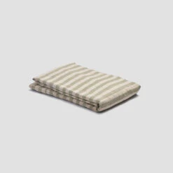 Pear Check Stripe Linen Flat Sheet -Piglet PigletinBed LinenFlatSheet PearCheckStripe 1 greyBG 883a272a 1582 4411 adc7 0ecc78c30bcd