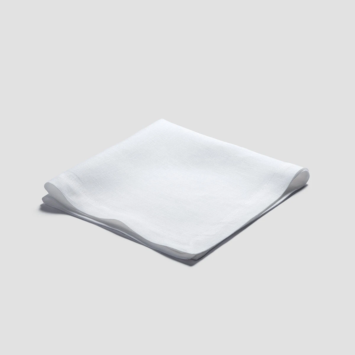 White Linen Napkin Set Of 4 6 White Linen Napkin Set Of 4 - Image 4