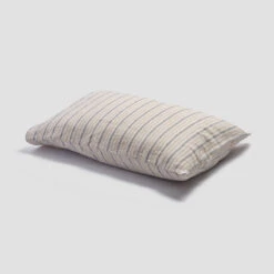 Dusk Blue Ticking Stripe Linen Pillowcase (Pairs) -Piglet PigletinBed LinenPillowcase DuskBlueTickingStripe 1 greyBG c55cbbcd 4255 4c77 8a59 5fe8184cfb56