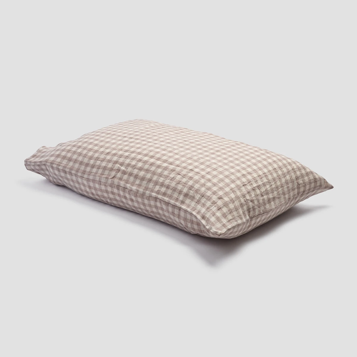 Mushroom Gingham Linen Sheet Set 8 Mushroom Gingham Linen Sheet Set - Image 6