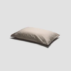 Parchment Washed Cotton Percale Pillowcase (Pair) 8 Parchment Washed Cotton Percale Pillowcase (Pair) -Piglet PigletinBed LinenPillowcase Parchment 1 GreyBG 2