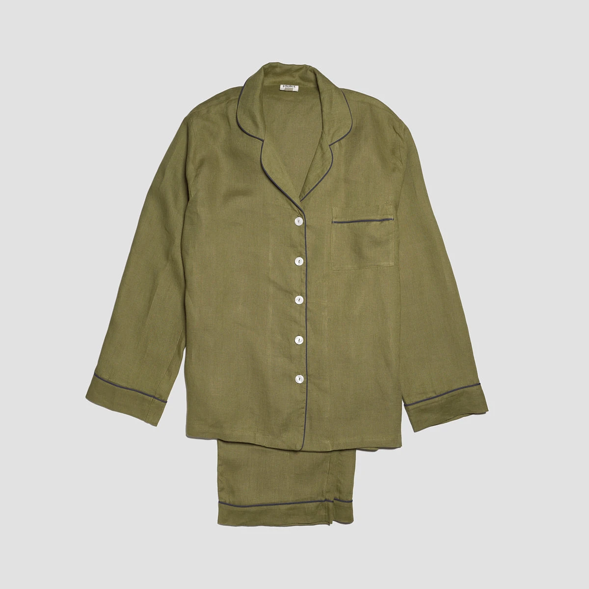 Moss Linen Pajama Set 5 Moss Linen Pajama Set - Image 3