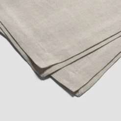 Oatmeal Linen Napkin Set Of 4 -Piglet PigletinBed LinenTablewareDetails Oatmeal greyBG
