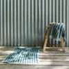 Pine Green Stripe Cotton Bath Mat -Piglet PigletinBed Pine Green Stripe Cotton Mat 1