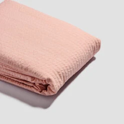Salt Pink Seersucker Cotton Duvet Cover