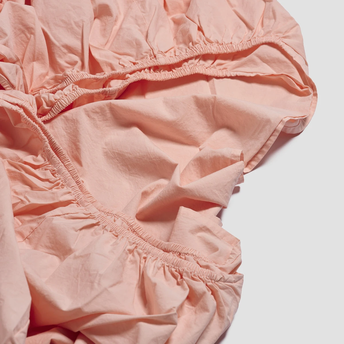 Salt Pink Percale Cotton Fitted Sheet 3 Salt Pink Percale Cotton Fitted Sheet