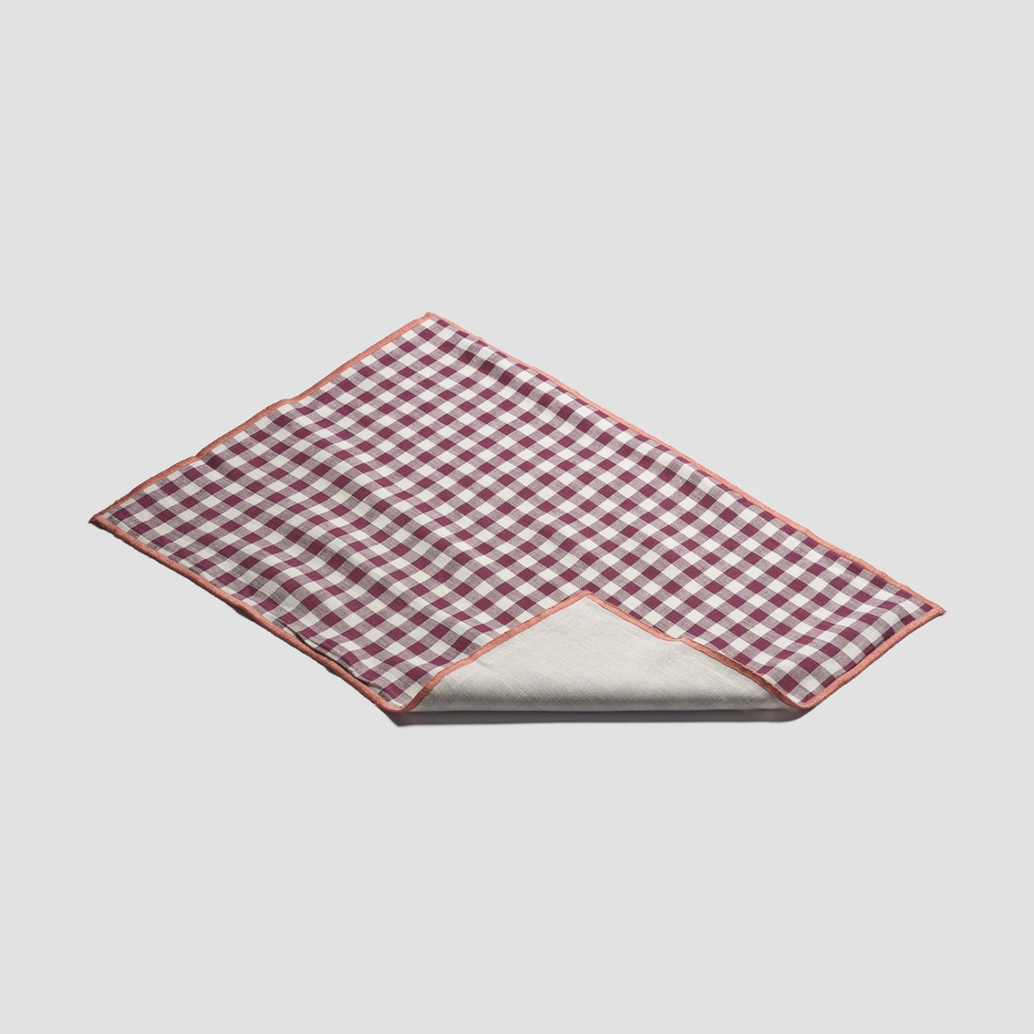 Berry Gingham Linen Placemat Set Of 4 3 Berry Gingham Linen Placemat Set Of 4