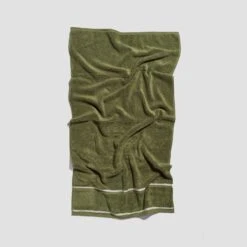 Botanical Green Bath Towel 11 Botanical Green Bath Towel -Piglet PigletinBed TerryCotton 62 greyBG