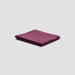 Mulberry Washed Percale Cotton Bedtime Bundle -Piglet PigletinBed WashedCotton FlatSheet Mulberry 1 greyBG e3a9346e 5c2b 4498 9535 6e132759283a