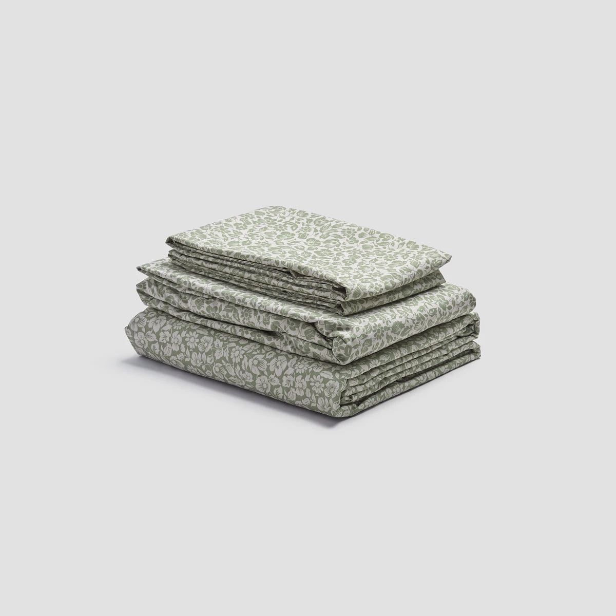 Pear Meadow Floral Printed Cotton Sheet Set 3 Pear Meadow Floral Printed Cotton Sheet Set