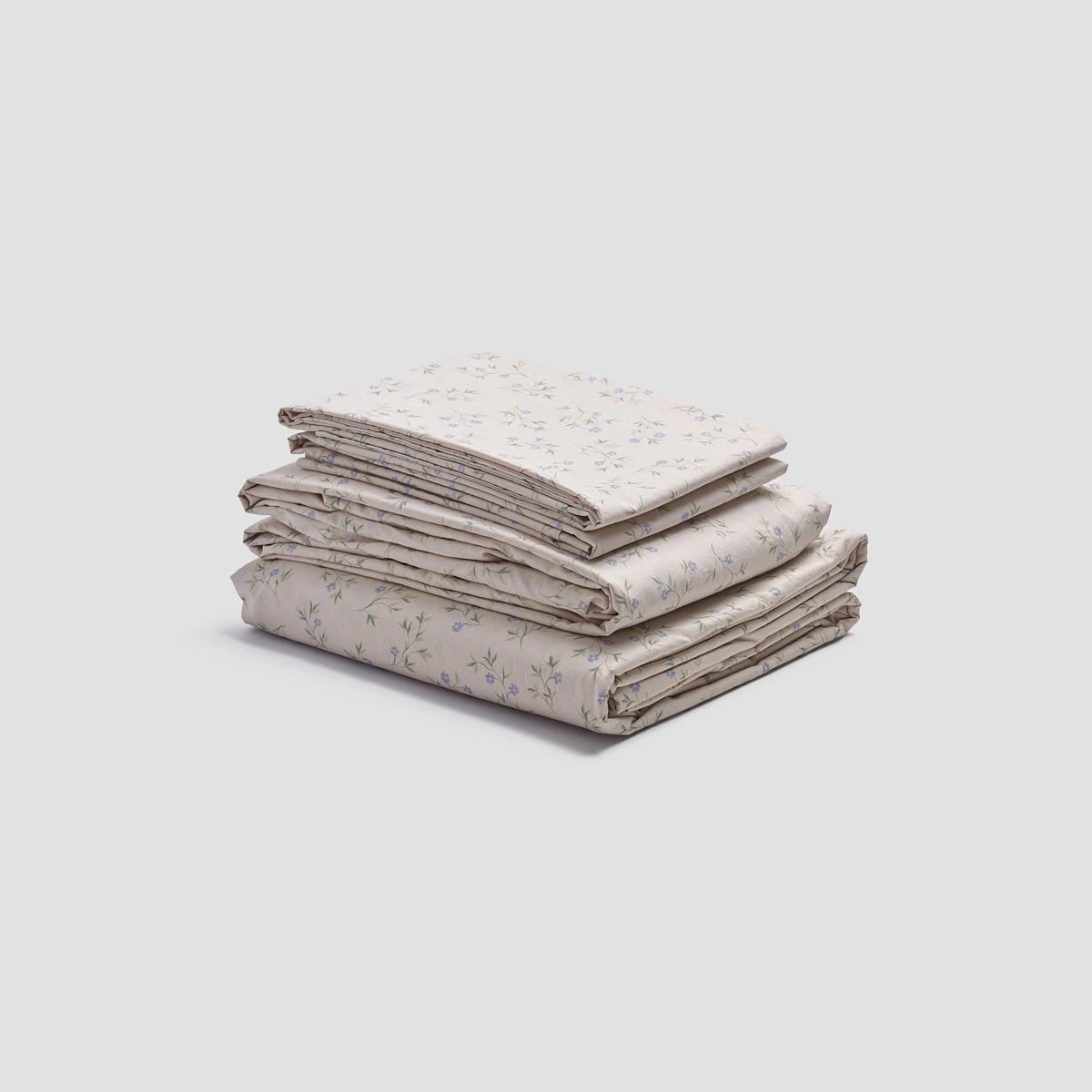 Spring Sprig Printed Cotton Sheet Set 3 Spring Sprig Printed Cotton Sheet Set