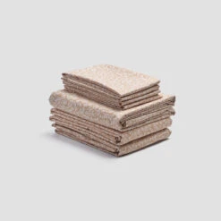 Butterscotch Meadow Floral Printed Percale Cotton Bundle -Piglet PigletinBed WashedCottonBedtimeBundle ButterscotchMeadowFloral Monocolour greyBG