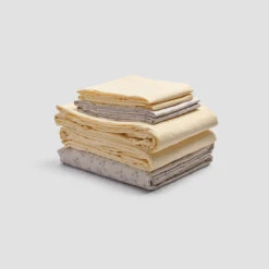 Spring Sprig Printed Cotton Bundle 18 Spring Sprig Printed Cotton Bundle -Piglet PigletinBed WashedCottonBedtimeBundle SpringSprig Mix Match V2 Buttermilk greyBG