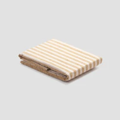 Ochre Seersucker Stripe Cotton Bundle 17 Ochre Seersucker Stripe Cotton Bundle -Piglet PigletinBed WashedCottonDuvetCover OchreSeersuckerStripe 1 greyBG 1