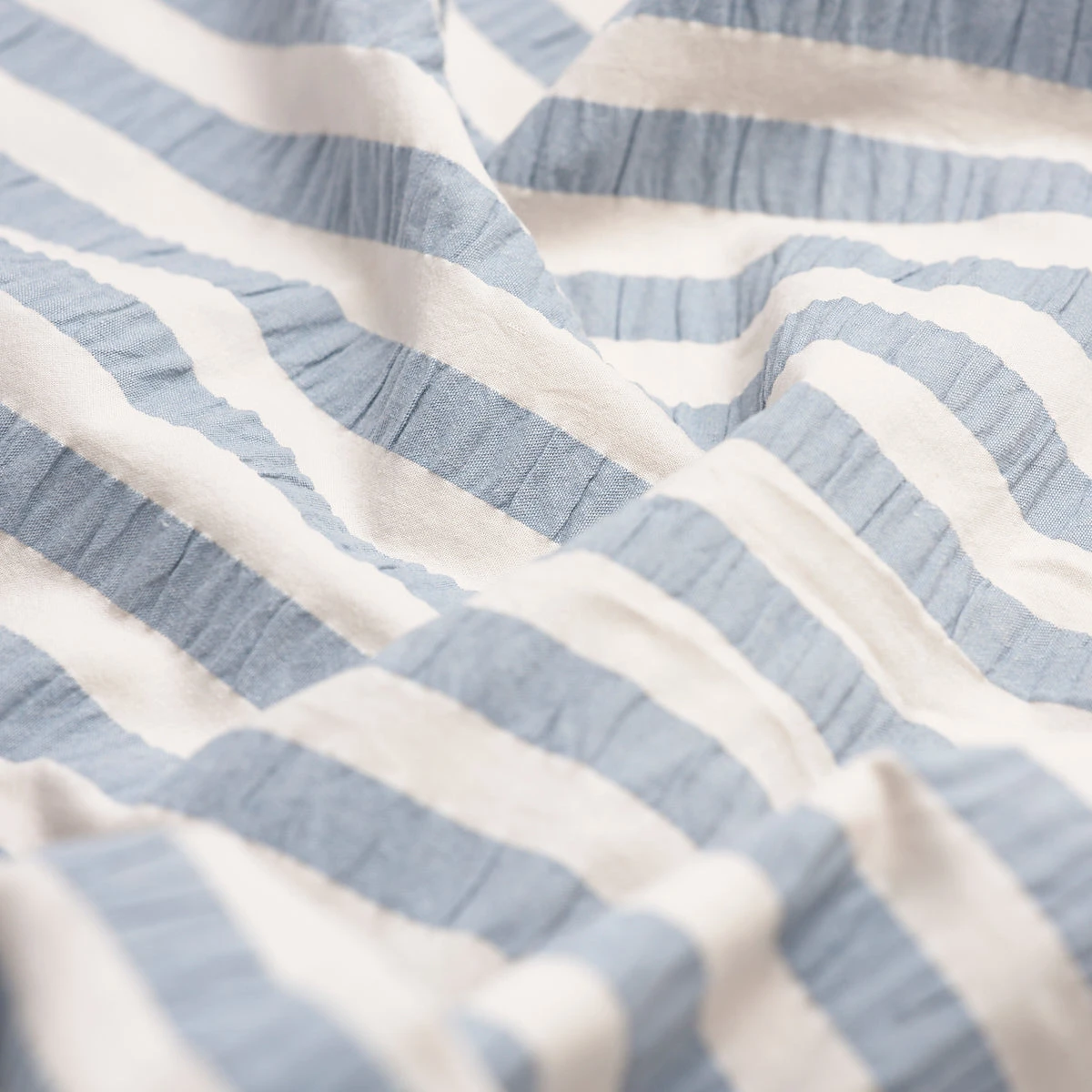 Warm Blue Seersucker Stripe Cotton Bundle 4 Warm Blue Seersucker Stripe Cotton Bundle - Image 2