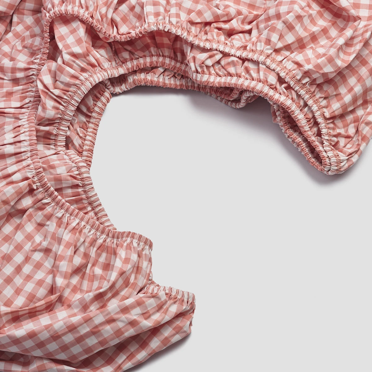 Red Dune Small Gingham Cotton Fitted Sheet 3 Red Dune Small Gingham Cotton Fitted Sheet