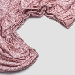 Red Dune Meadow Floral Printed Cotton Bundle -Piglet PigletinBed WashedCottonFittedSheet RedDuneMeadowFloral 2 greyBG