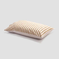 Ochre Seersucker Stripe Cotton Pillowcases (Pair) -Piglet PigletinBed WashedCottonPillowcase OchreSeersuckerStripe e5c46f8d faca 4bc3 be9f 45a6f506c5c5 1