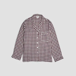 Berry Gingham Pajama Shirt -Piglet PigletinBed Women sGinghamLinenPyjamaShirt Berry 1 GreyBG 7a1cafcf 442a 4511 b8bc c9d7f3cc01cd
