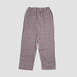 Berry Gingham Pajama Pants -Piglet PigletinBed Women sGinghamLinenPyjamaTrousers Berry 1 GreyBG 1