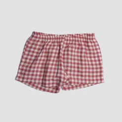 Mineral Red Gingham Pajama Shorts Set -Piglet PigletinBed Women sLinenPyjamaShorts MineralRedGingham 1 greyBG 1912387d 64f3 46f7 a001 2230cd9341ae 1